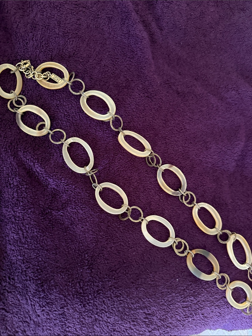 Silpada necklace. Oval citrine colored lucite links